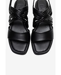 Forever & Always Shoes Women's Livello Leather Multi Strap Sandal