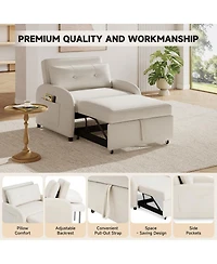 Streamdale Furniture 3-in-1 Convertible Sleeper Sofa Bed with Pillow & Pocket