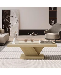 Streamdale Furniture Streamdale 47" Modern Cross Leg Coffee Table with Storage