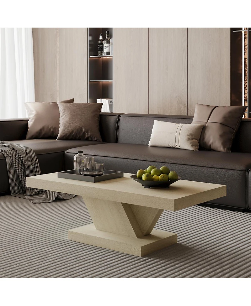Streamdale Furniture Streamdale 47" Modern Cross Leg Coffee Table with Storage