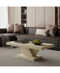 Streamdale Furniture Streamdale 47" Modern Cross Leg Coffee Table with Storage