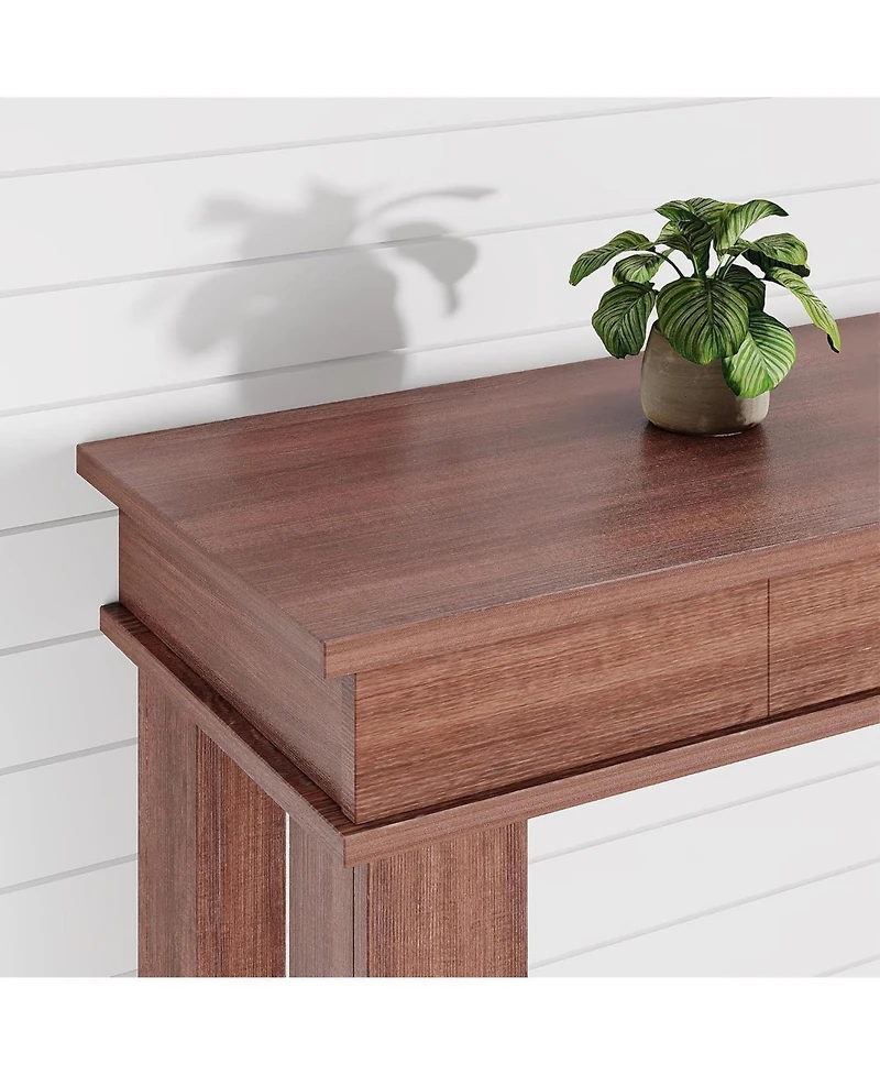 gaomon 54" Wooden Console Table with 2 Drawers and Open Storage Shelf