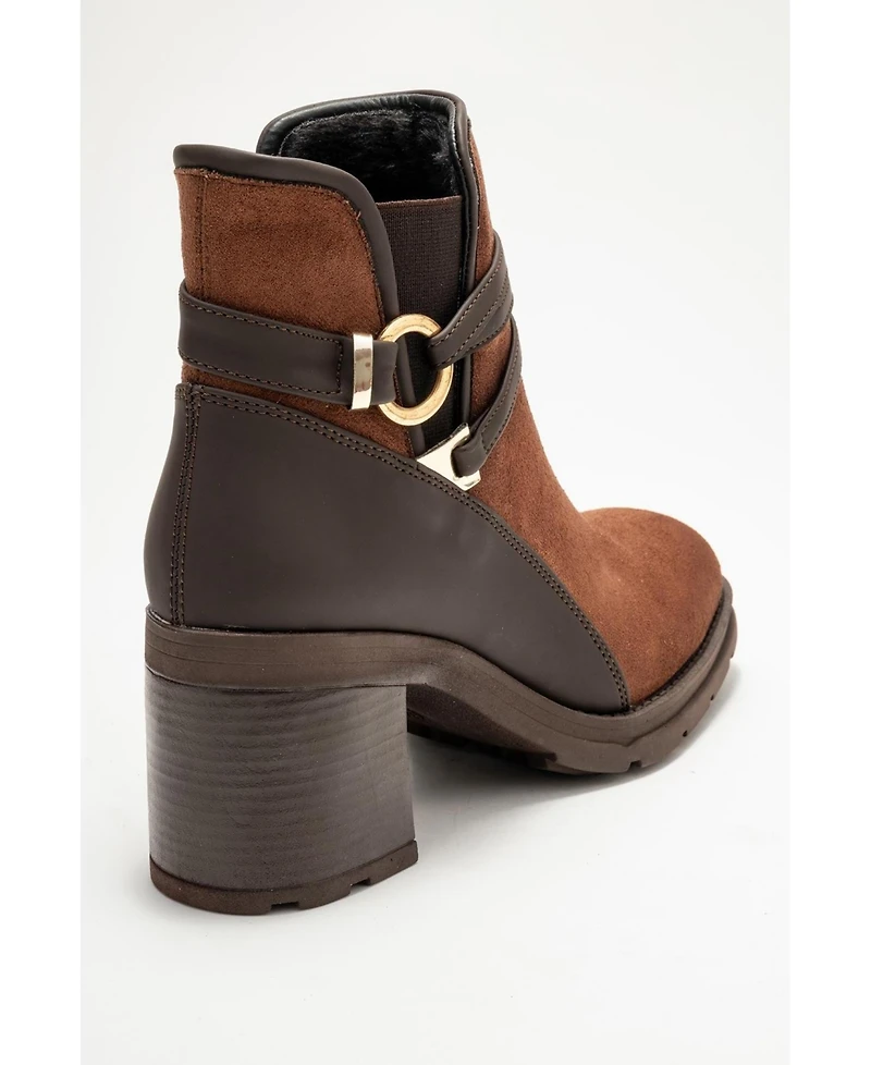 Prologue Shoes women's Wern Block Heel Ankle Boot