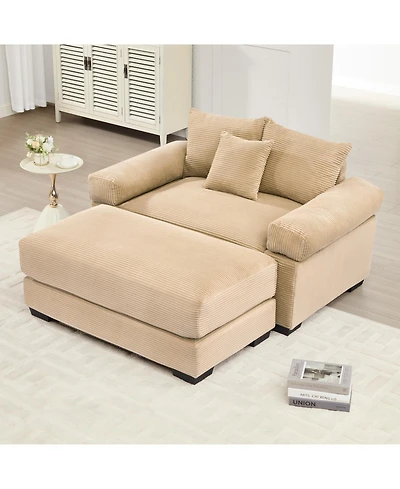 Streamdale Furniture Streamdale Oversized Cloud Modular Sectional Couch, Corduroy