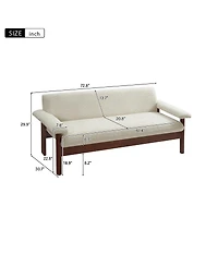 Streamdale Furniture Modern Loveseat Sofa 2 Seater Couch with Armrest Pillows