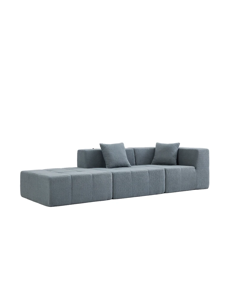 Streamdale Furniture Modern Modular Sectional Single Sofa Couch Accent Armless Chair