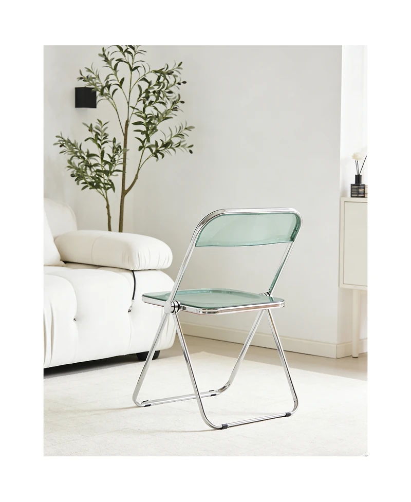 Streamdale Furniture Folding transparent stackable crystal folding chair