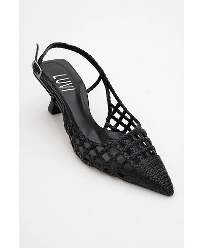 Prologue Shoes Women's Heaven Knitted Pointed Toe Pump
