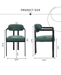 Clihome Modern Dining Room Chairs, Upholstered Boucle Kitchen Chairs