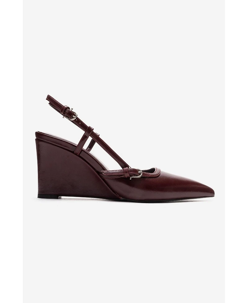 Prologue Shoes Women's Celia Pointed Toe Wedge Pump