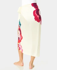 CeCe Women's Printed Tie-Waist Cover-Up Pareo