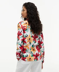 Tommy Hilfiger Women's Long-Sleeve Collared Printed Shirt