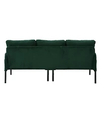 Streamdale Furniture Oversized Corduroy Loveseat Sofa with Metal Legs & Side Pockets