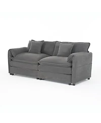 Streamdale Furniture Oversized Chenille Loveseat Sofa, 2-Seater Cloud Couch, Modern Comfy Deep Seat Love Seat
