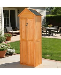 Streamdale Furniture Outdoor Storage Shed Waterproof Garden Cabinet with Lockable Doors