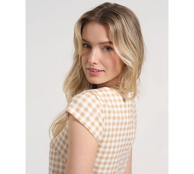 Isaac Mizrahi Women's Boat Neck Mini Dress