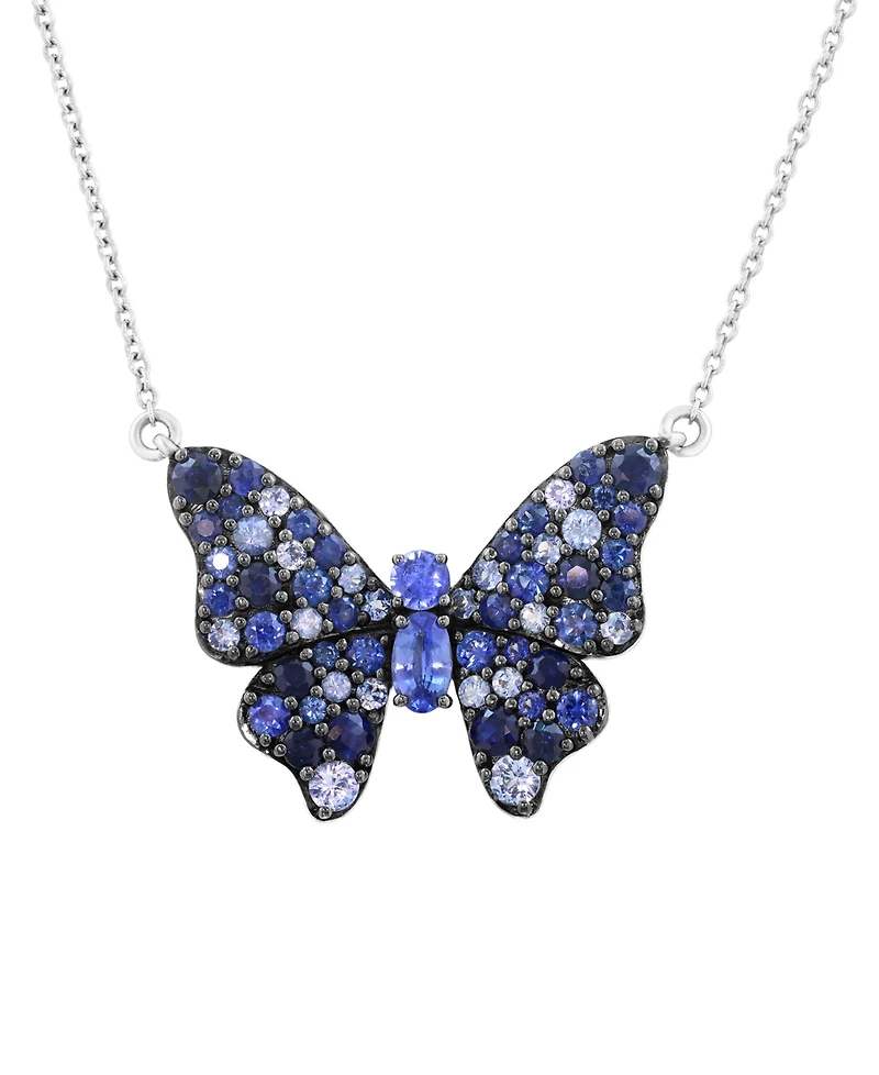 Effy Collection Sapphire (2-7/8 ct. t.w.) Pendant Necklace in Sterling Silver