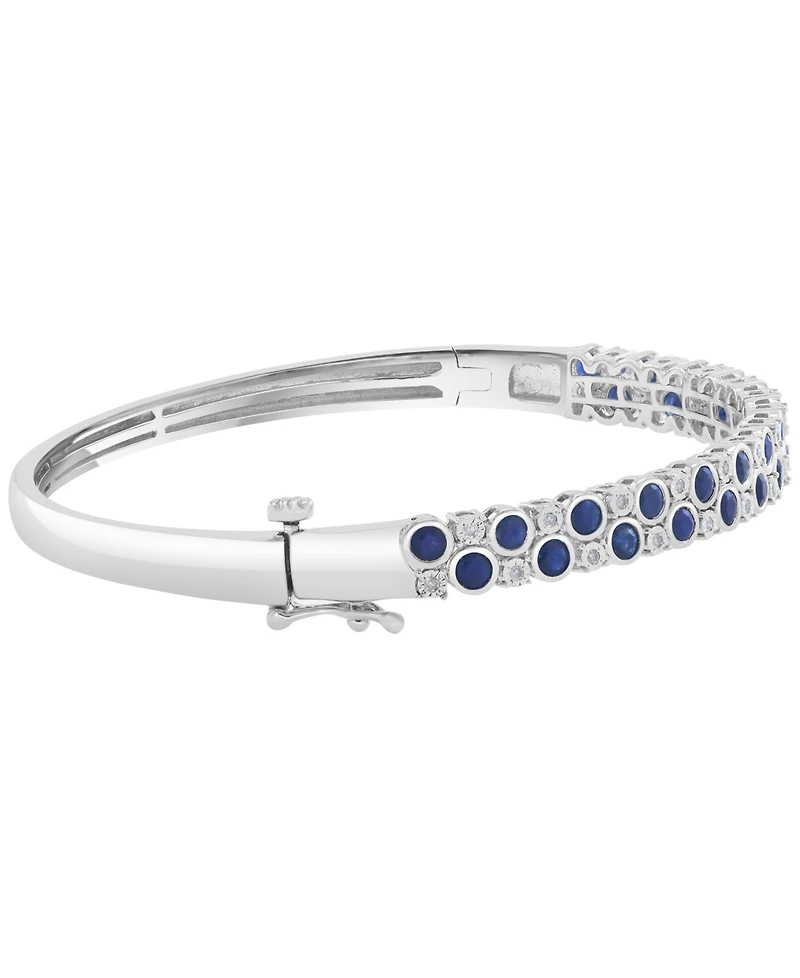 Effy Collection Sapphire (2-1/3 ct. t.w.) & Diamond (1/8 ct. t.w.) Bracelet in Sterling Silver