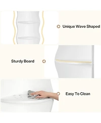 Tribesigns White Corner Shelf, 70.8-Inch Tall Modern Free Standing Corner Bookshelf, 5-Tier Display Corner Bookcase