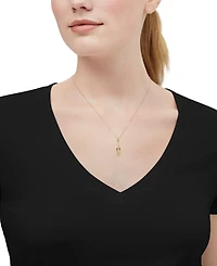 Macy's Teardrop Pendant Necklace in 10k Yellow Gold