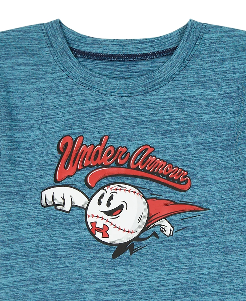Under Armour Boys' 2T-7 Crewneck T-Shirt and Shorts, 2-Piece Set
