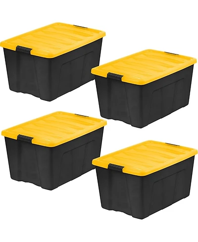 Iris Usa Qt Plastic Storage Bins Stackable with Latching Lids, Bpa-Free, Durable Nestable Containers