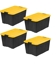 Iris Usa Qt Plastic Storage Bins Stackable with Latching Lids, Bpa-Free, Durable Nestable Containers