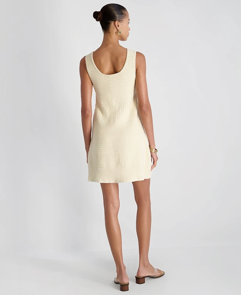 French Connection Women's Scoop Neck Mozart Mixed Stripe Mini Dress