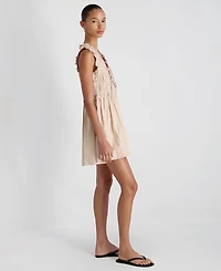 French Connection Women's Gingham Pattern Smocked Mini Dress