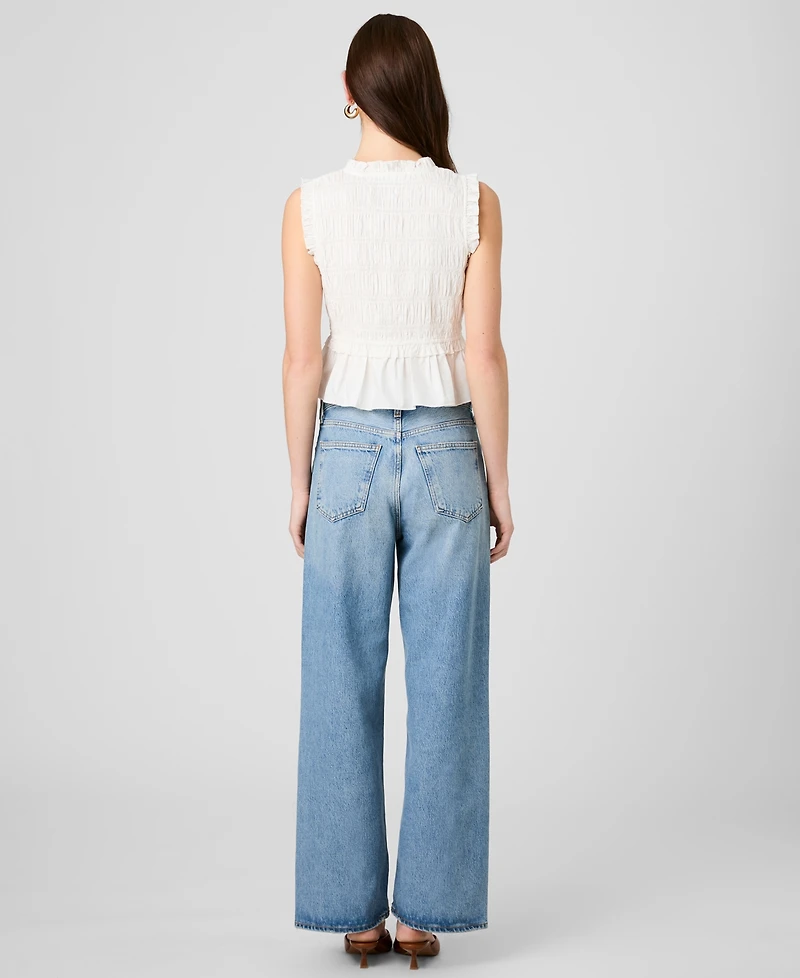 French Connection Women's V-Neck Tie-Front Top