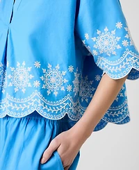 French Connection Women's Alissa Embroidered Top