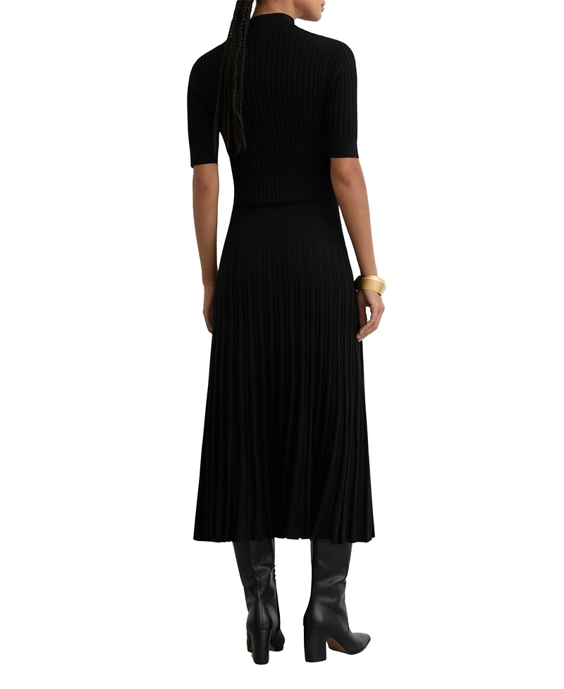 Reiss Women's Button-Detail Knitted Midi Dress