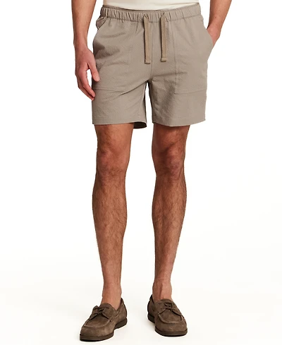 Vintage & Black Men's Drawstring Mini Seersucker Shorts