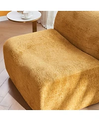 Streamdale Furniture Streamdale Single Foam Compression Sofa Chair with Footrest + Pillow – Modern Lounge Chair