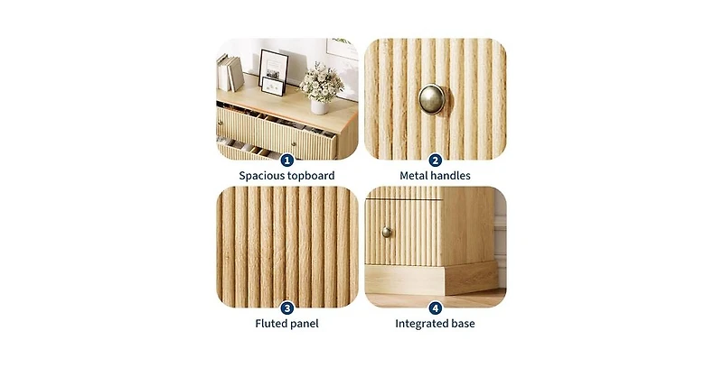 gaomon 6 Drawer Dresser for Bedroom, Horizontal Chest of Drawers