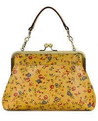 Patricia Nash Vione Leather Kisslock Frame Small Crossbody Bag