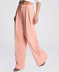 Kenneth Cole Women's Fly-Front Double Pleated Pants