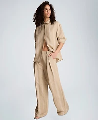 Kenneth Cole Women's Drop Shoulder Boyfriend Shirt