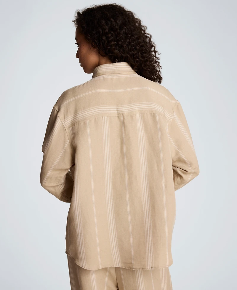 Kenneth Cole Women's Drop Shoulder Boyfriend Shirt