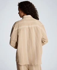 Kenneth Cole Women's Drop Shoulder Boyfriend Shirt