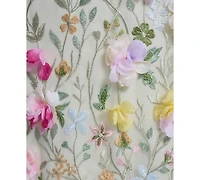 Eliza J Women's Sleeveless Mock Neck Floral Embroidered Dress