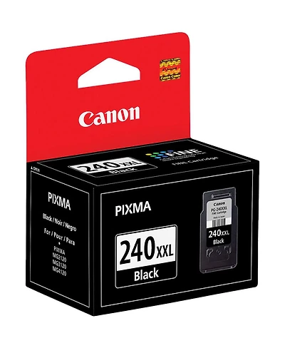 Canon Pg-240XXL Extra High Capacity Black Ink Cartridge for Select Pixma Mg, Mx, Ts Series Printers - 21 ml