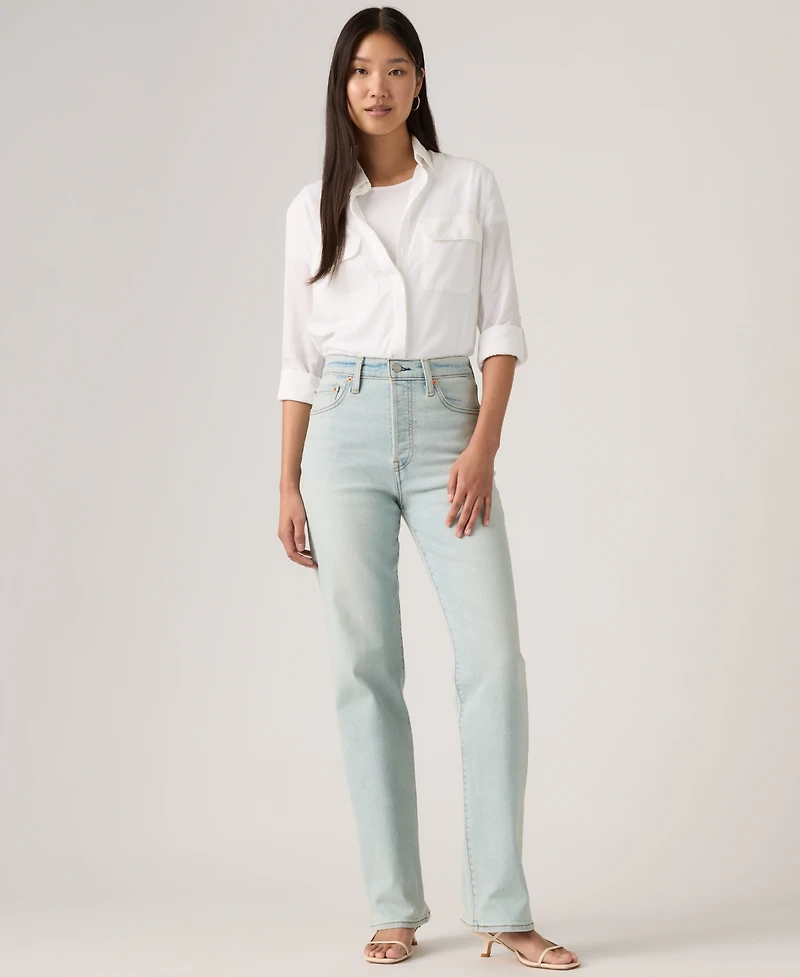 Levi's Women's Ribcage High-Rise Straight Full Length Jeans
