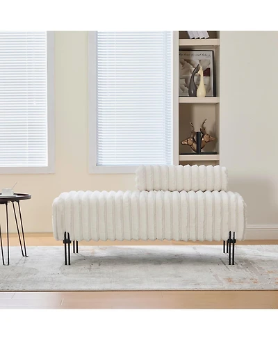 Streamdale Furniture 49.6" Mini Loveseat - Small Sofa/Bench with Adjustable Back