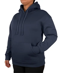 Galaxy By Harvic Women's Blue Ice Loose Fit Super Heavyweight Fleece-Lined Pullover Hoodie