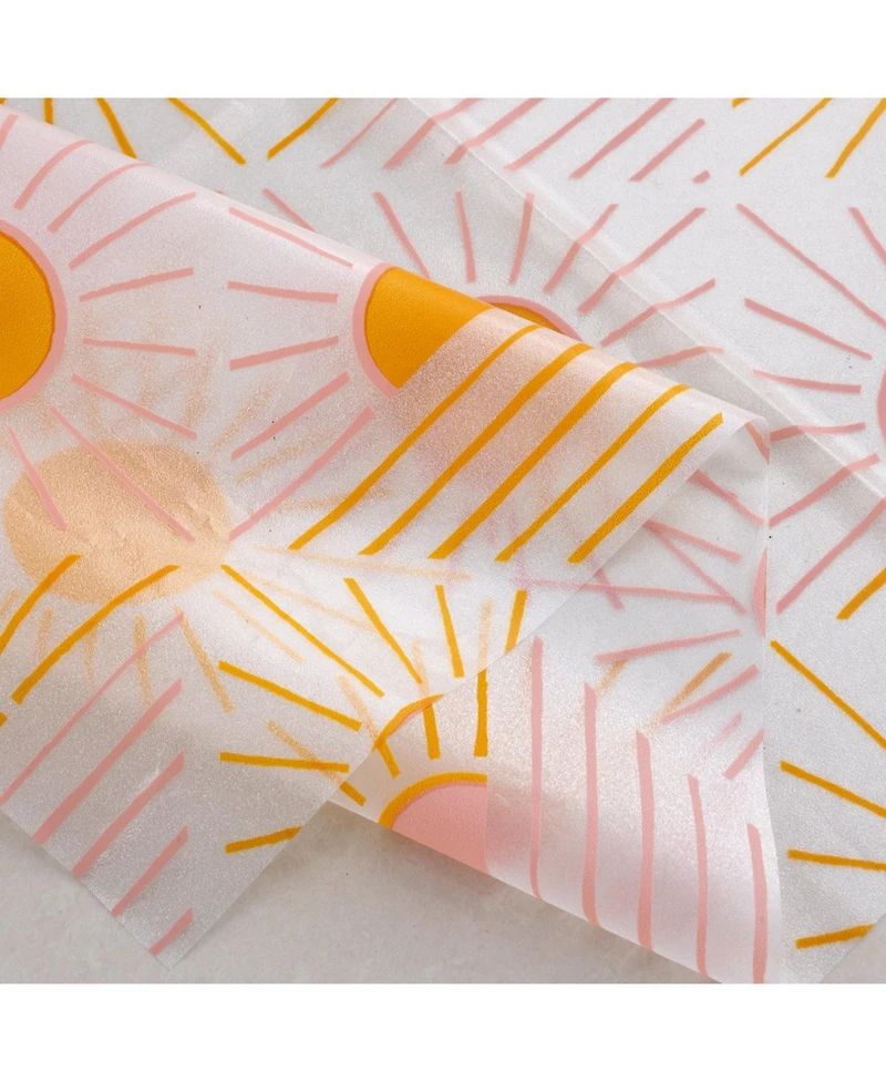 Rt Designers Collection 90GSM Peva Glit Printed Sun Shower Curtain 70" x 72" Muti color