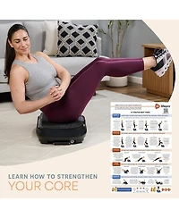 Lifepro Whole Body Vibration Plate Workout Poster – Exercise Chart with Training Guide & Instructions for Vibration Plate Exercise Machine