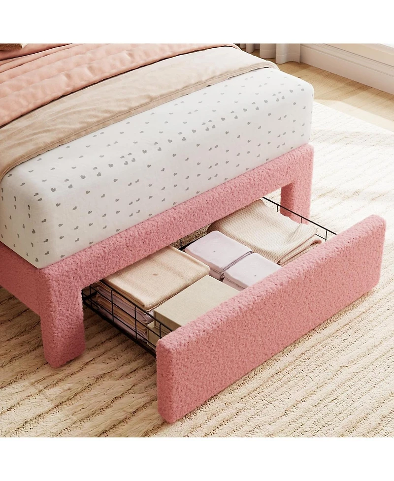 gaomon Bed Frame Storage Drawer Headboard Girls Platform Bed Wood Slat Support Noise Free Easy Assembly