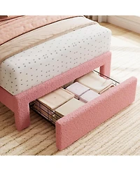 gaomon Bed Frame Storage Drawer Headboard Girls Platform Bed Wood Slat Support Noise Free Easy Assembly