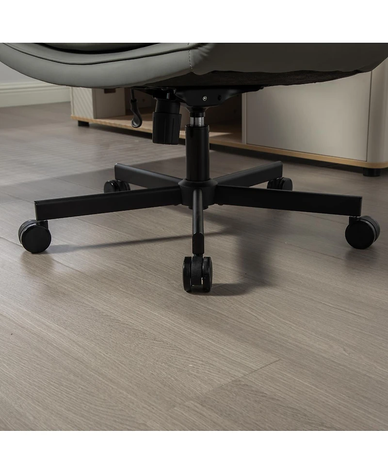 Streamdale Furniture Criss Cross Chair with Adjustable Armrests, Wheels & Headrest